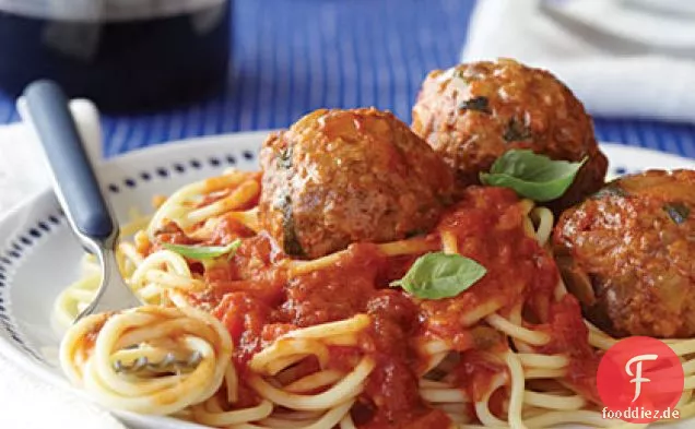 Hackbällchen und Spaghetti