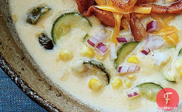 Mais-und Zucchini Queso Chowder