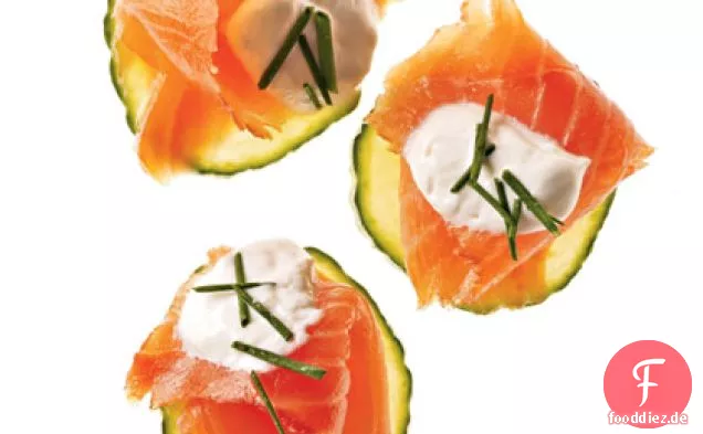 Lachs-Kanapees mit Meerrettichcreme