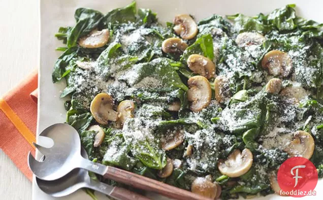 SautÃ©ed Spinat mit Champignons