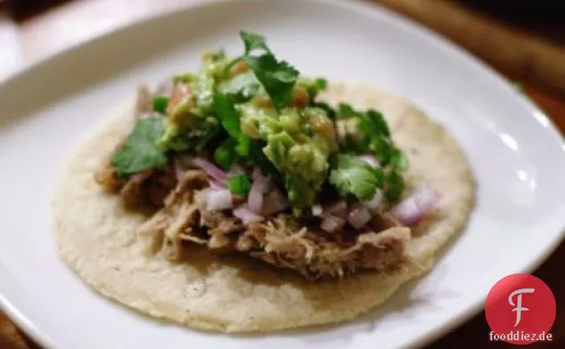 Fleisch Lite: Pinto und Schweinefleisch-Tacos