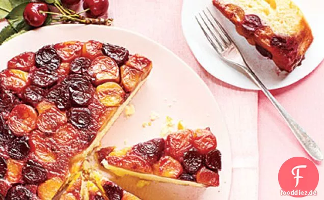 Doppel-Kirsche Upside-Down-Kuchen
