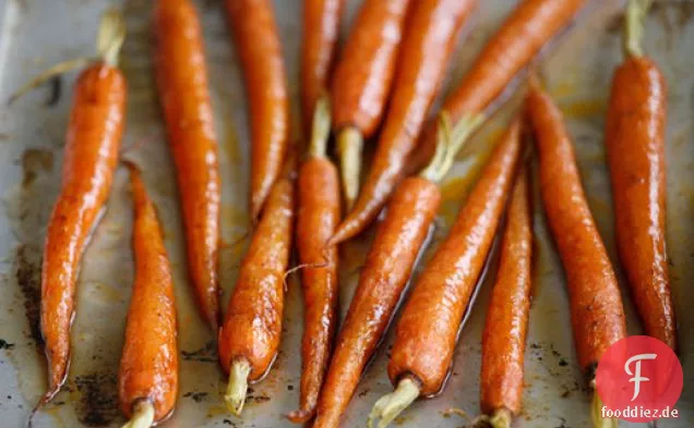 Temperamentvolles Kochen: Bourbon glasierte Karotten