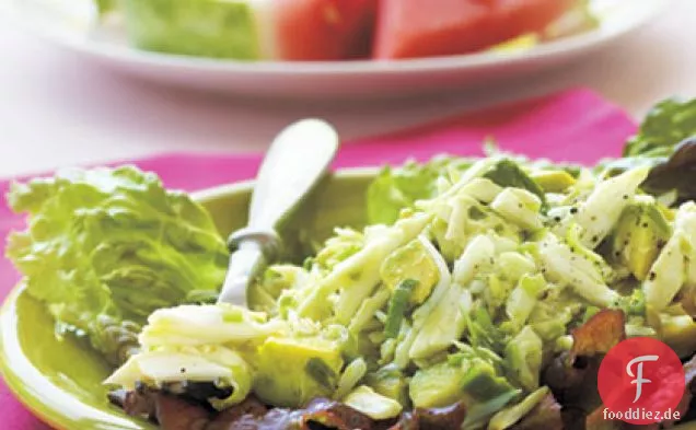 Krabben-, Zitronen- und Avocadosalat