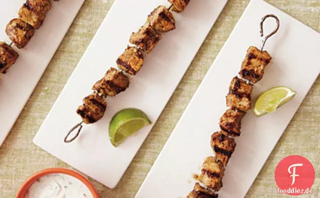 Karibik-gewürzte Hühnchen-Kebabs