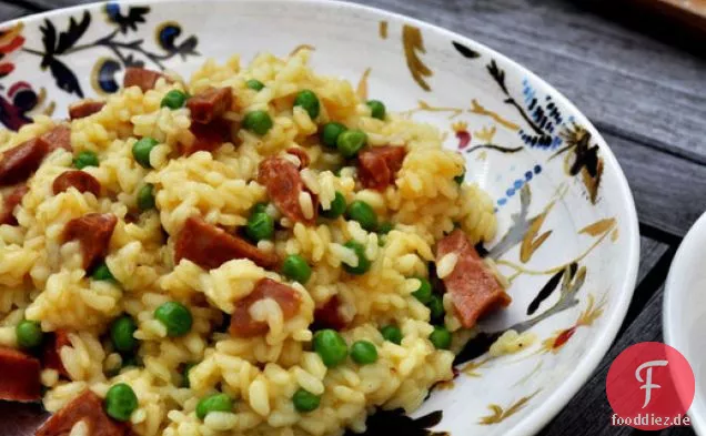 Safranreis mit Chorizo