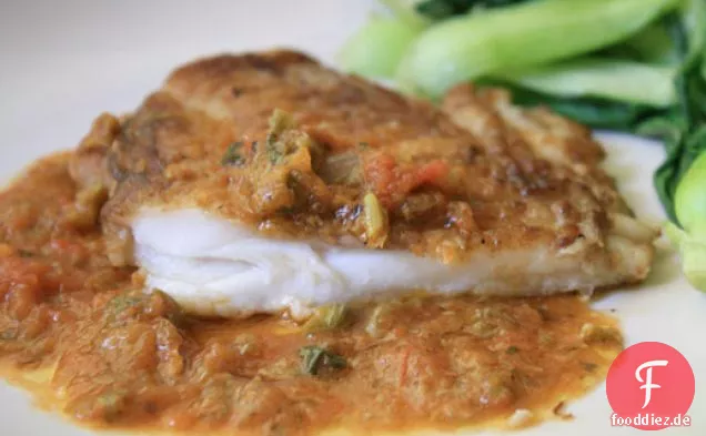Skate Flügel mit Tomaten und Kapern