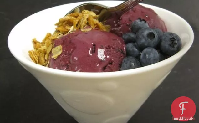 Blueberry Vanilleschote gefrorener Joghurt