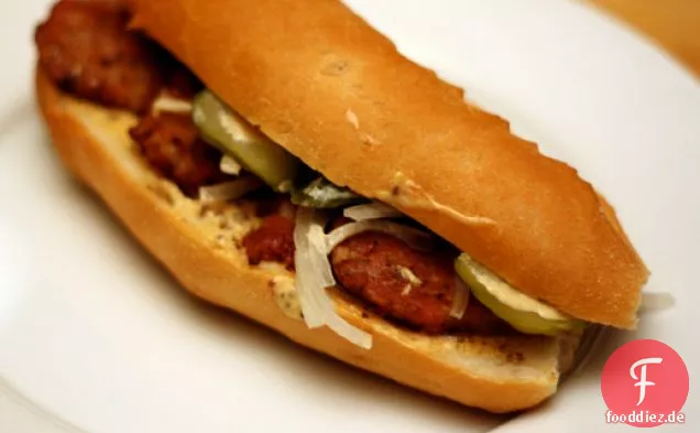 Abendessen Heute Abend: Andouille Po' Boy 'Creolaise