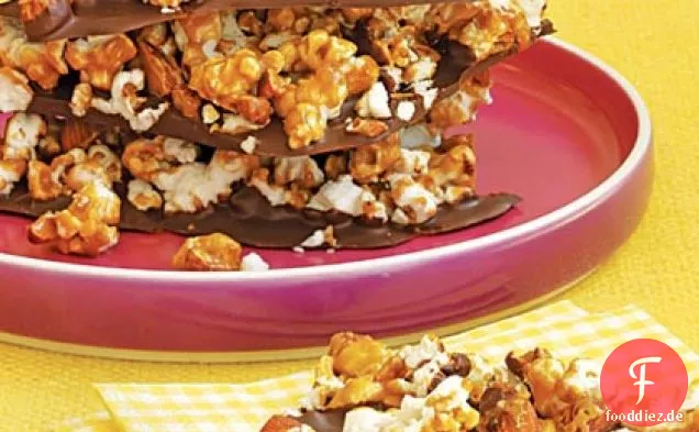 Schokolade-Popcorn Rinde