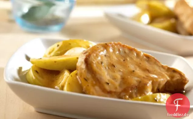 Slow Cooker Goldener Pilz Schweinefleisch & Äpfel