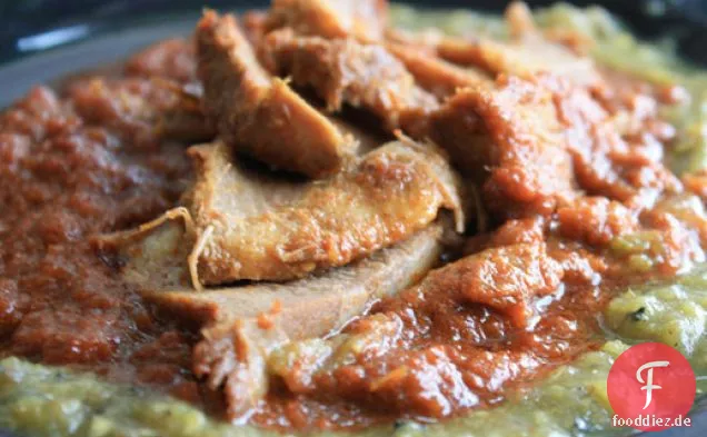 Zunge in rotem Chile geheilt (Lengua Adovada)