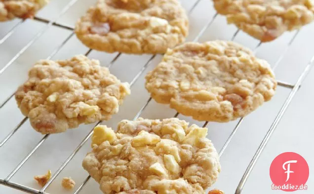 Karamell Apfel Haferflocken-Cookies