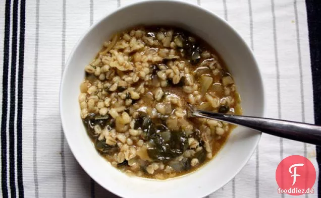 Abendessen heute Abend: Gerstensuppe al Verde