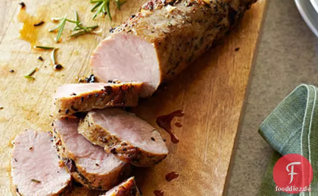 Rosmarin und Knoblauch Gebratenes Schweinefilet