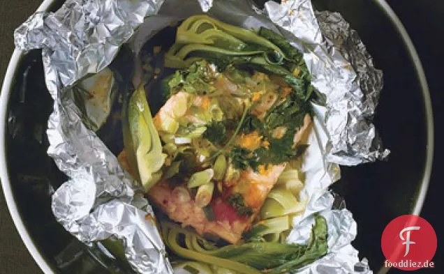 Lachs mit Hoisin -, Orange-und Bok Choy