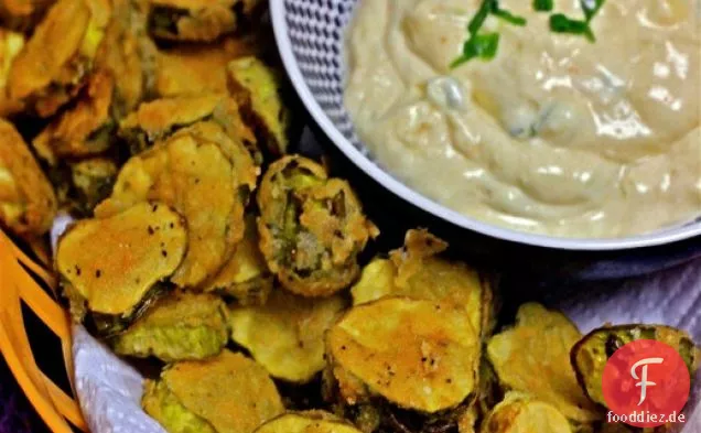 Gebratene Gurken mit würziger Remoulade