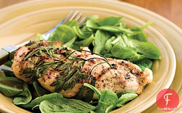 Kraut-gegrilltes Huhn