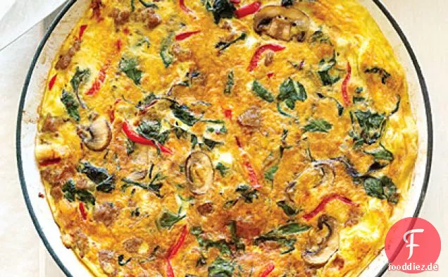 Mangold und Wurst Frittata