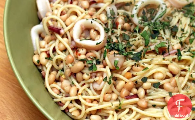David Tanis Pasta mit Tintenfisch und Weißen Bohnen