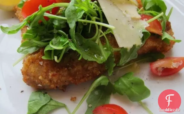 Kalbfleisch Milanese mit Rucola-Salat