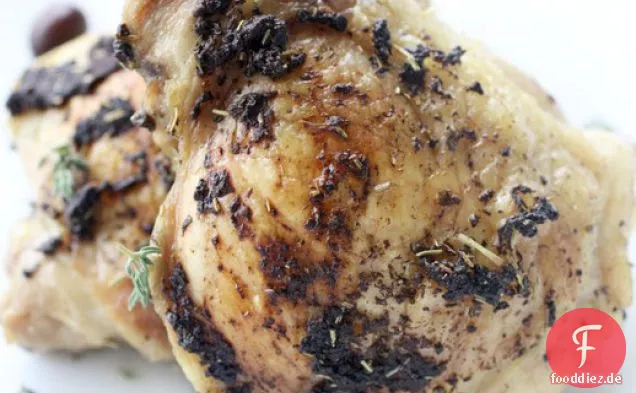 Französisch im Nu: Tapenade gebackenes Huhn