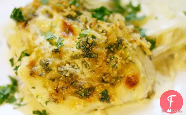 Knuspriges cremiges Fenchelgratin