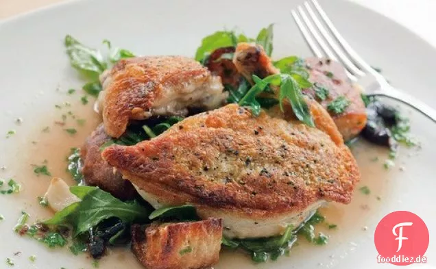 Gebratene Panzanella Huhn aus 'Portland, Oregon Chef' s Table