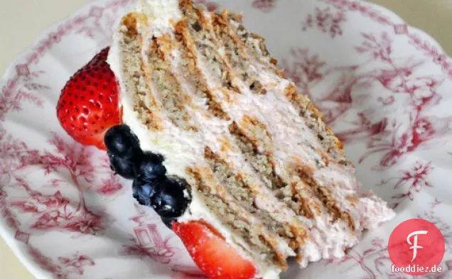 Rot, Weiß und Blaubeere Icebox Kuchen