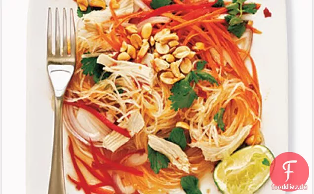 Hühnchen- und Glasnudelsalat