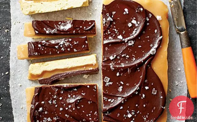 Schokolade-Karamell-Shortbread-Riegel