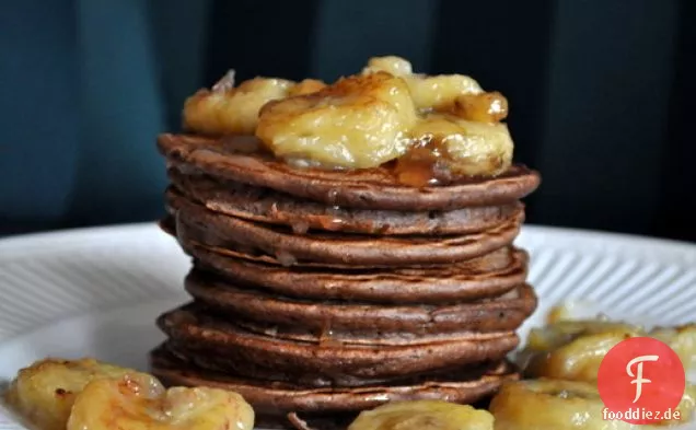 Geröstete Bananen-Schokoladen-Pfannkuchen