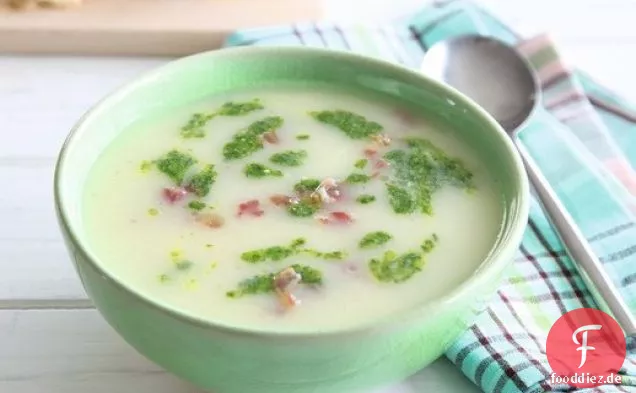 Rachel Allens Kartoffel-, Lauch- und geräucherte Specksuppe