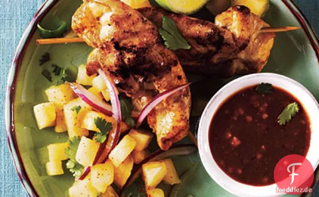 Ananas Huhn Satay