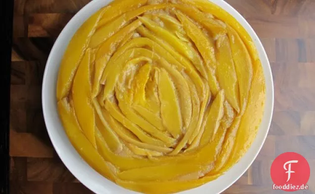 Kokosnuss Mango auf den Kopf Kuchen
