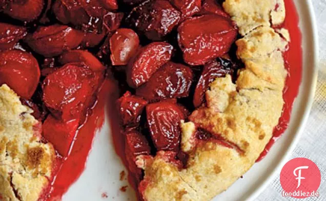 Pflaumen-Galette mit Armagnac-Creme