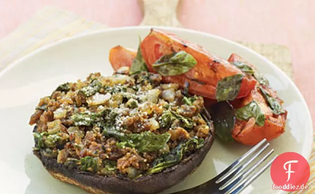Gegrillte Gefüllte Portobello-Pilze