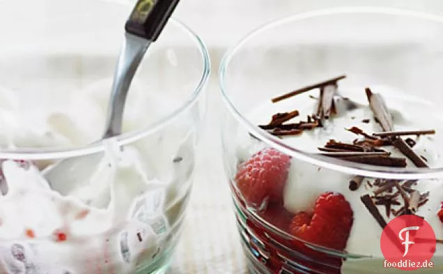 Himbeer -, Ricotta-Käse und Schokoladen-Parfaits