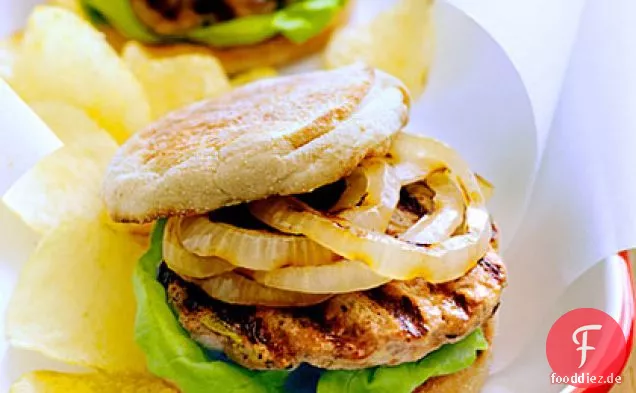 Gegrillte Truthahn- und Zucchini-Burger