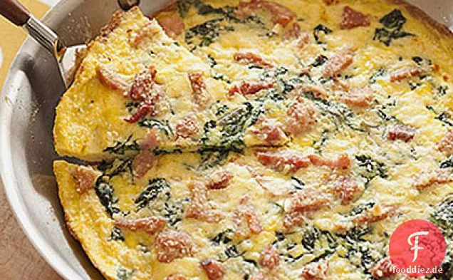 Mangold und Schinken Frittata