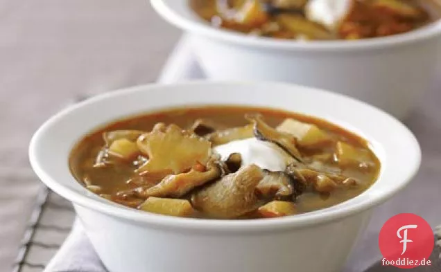 Pilz-Kartoffelsuppe mit geräuchertem Paprika
