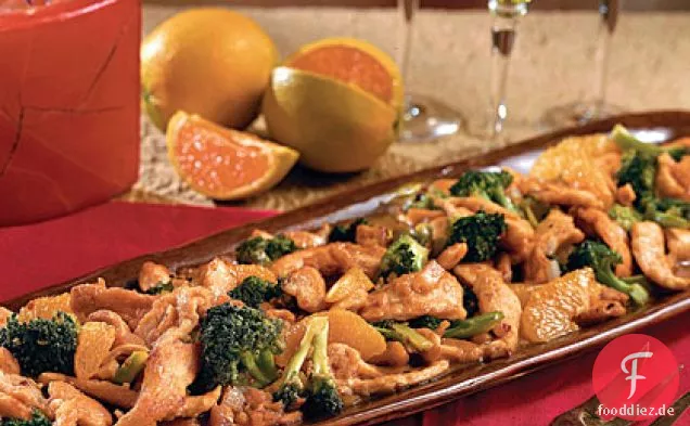 Würziges Ingwer-Orangen-Huhn mit Brokkoli