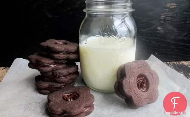 Schokolade Shortbread Sandwich Cookies