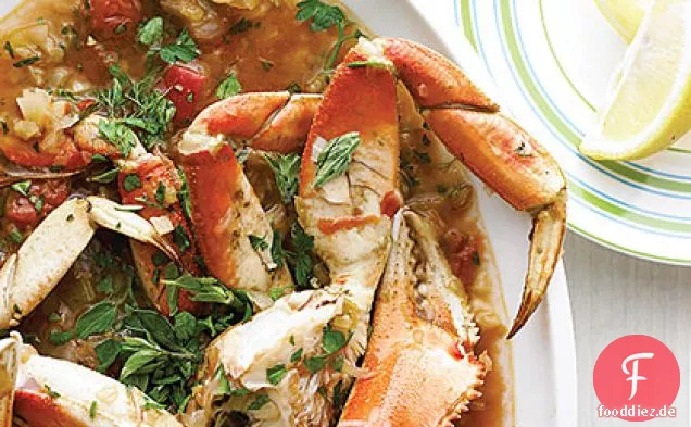 Schnelle Krabben-Eintopf Fenchel-Tomaten-Brühe