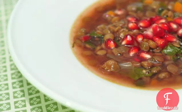 Granatapfel-Linsensuppe