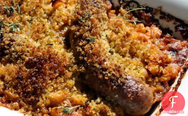 Cassoulet-Stil Wurst 'n' Bohnen