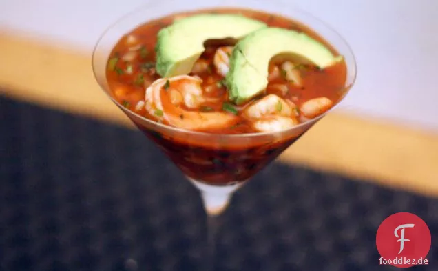 Abendessen heute Abend: Shrimpscocktail nach mexikanischer Art (Coctel de Camarones)