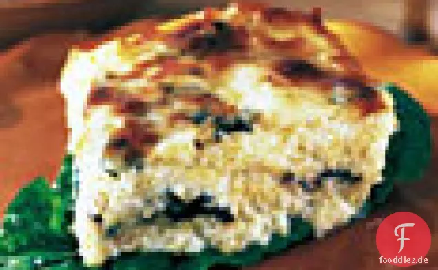Gebackene Polenta mit Mangold und Käse