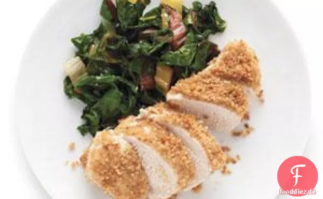 Gebackenes Huhn Pecorino