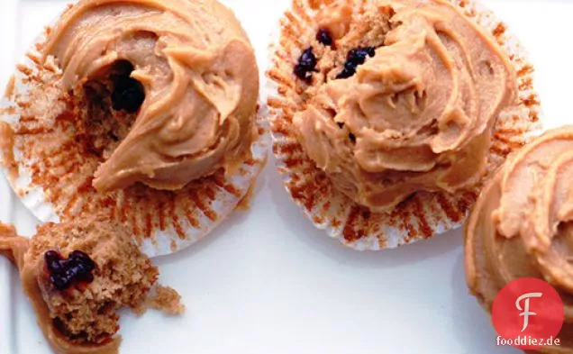 Erdnussbutter und Gelee Cupcakes